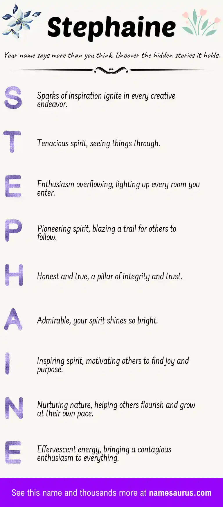 Acrostic poem about Stephaine.