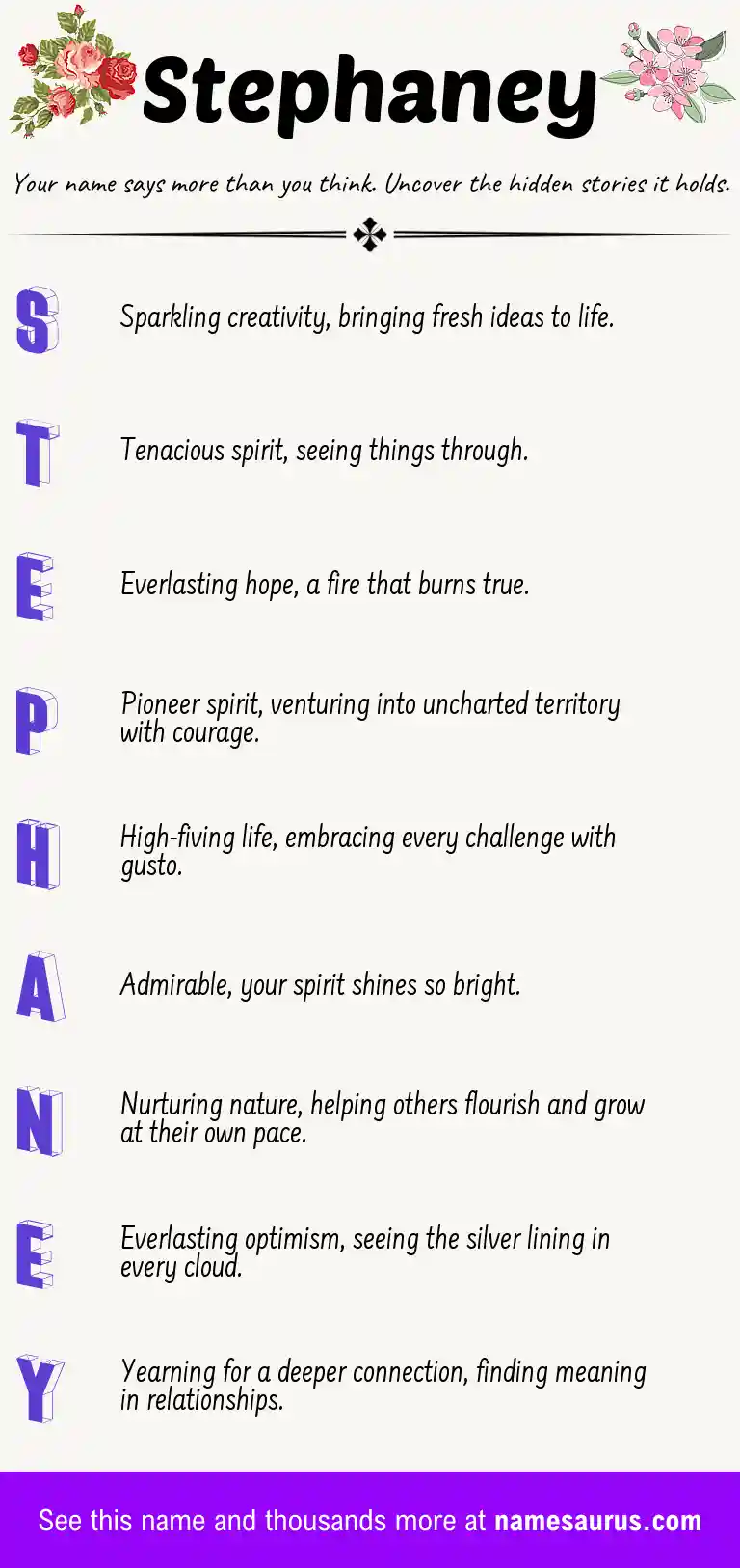 Acrostic poem about Stephaney.
