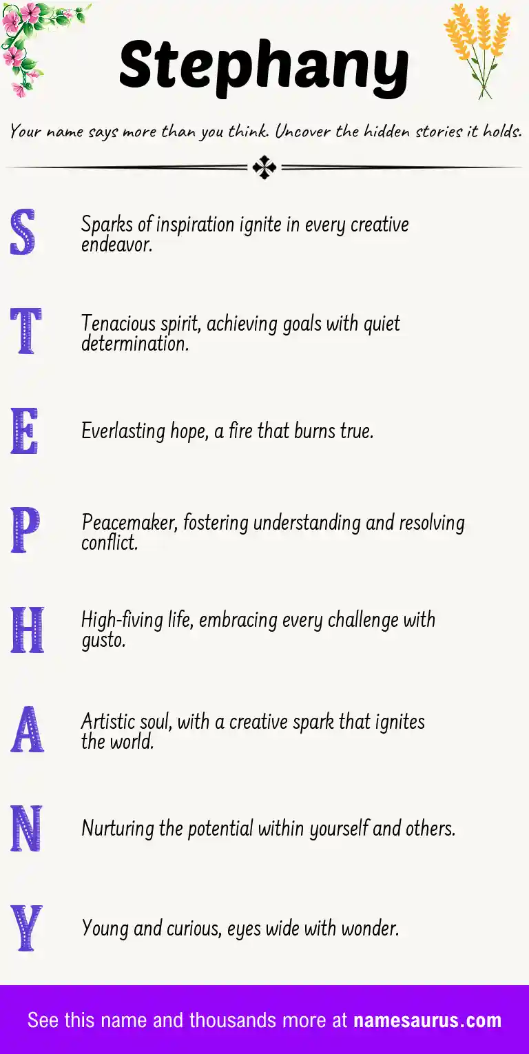 Acrostic poem about Stephany.