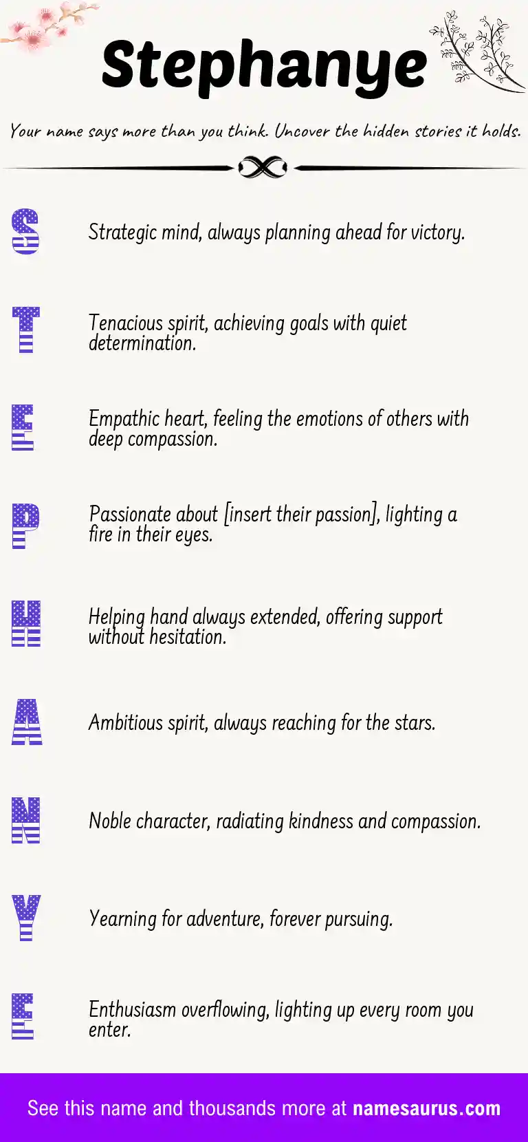 Acrostic poem about Stephanye.