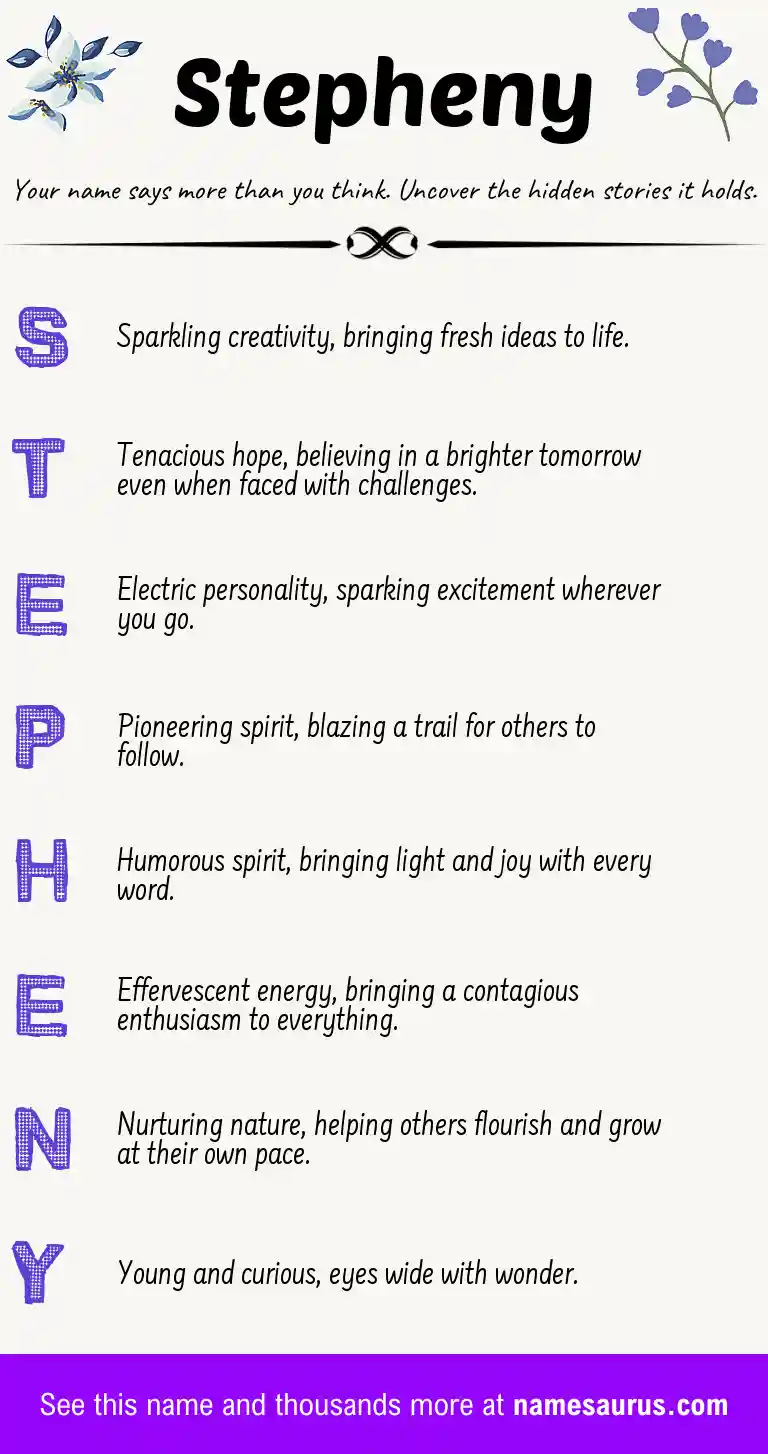 Acrostic poem about Stepheny.