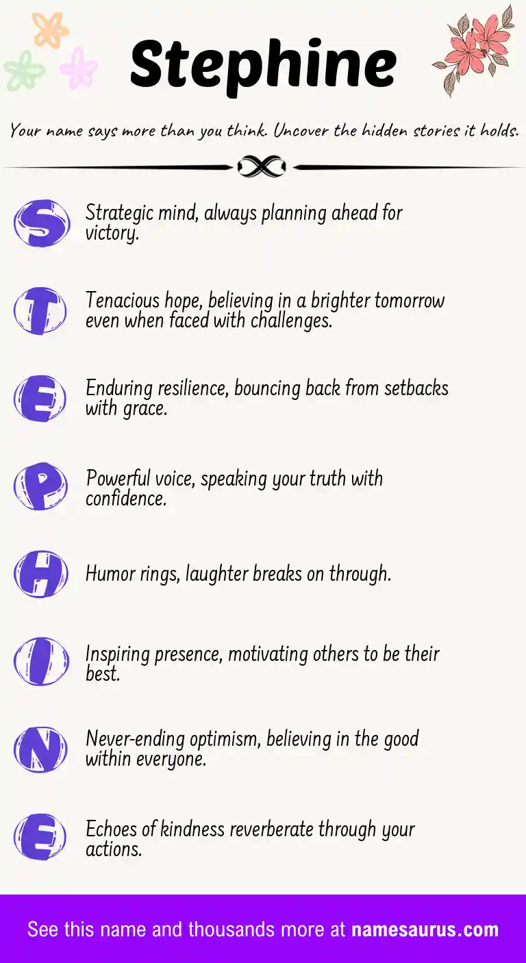 Acrostic poem about Stephine.