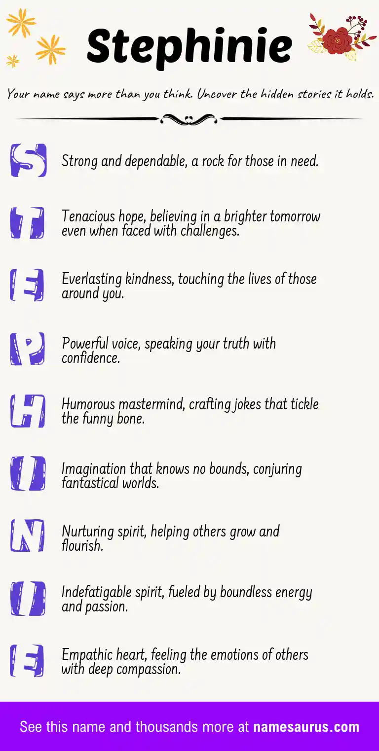 Acrostic poem about Stephinie.