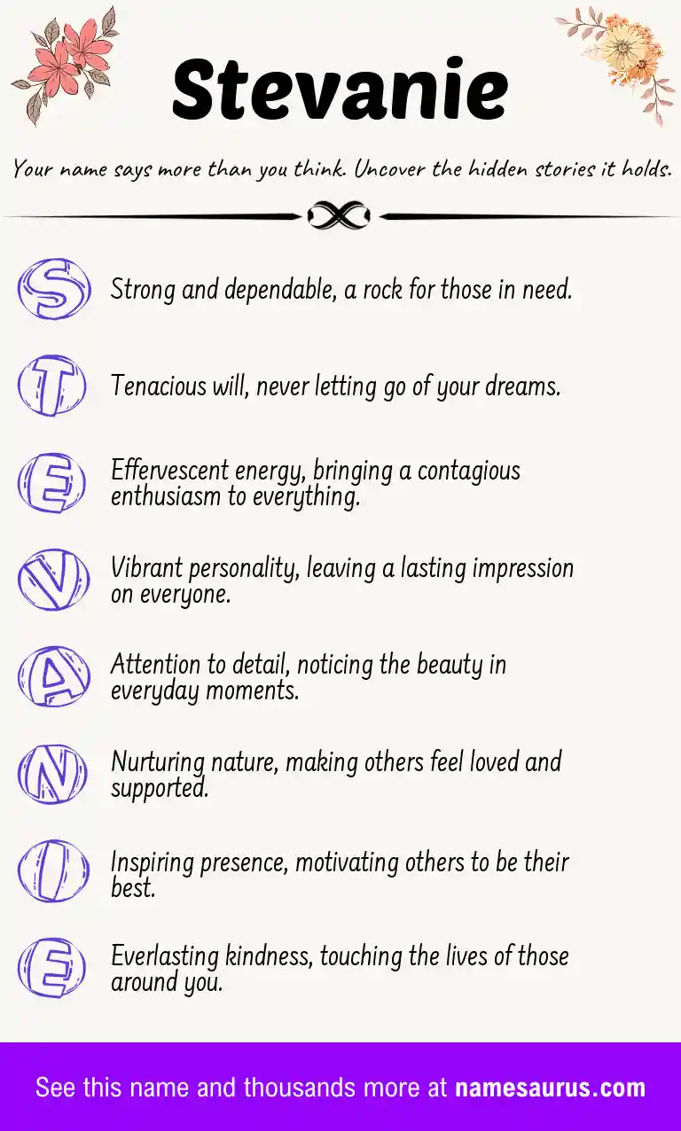 Acrostic poem about Stevanie.