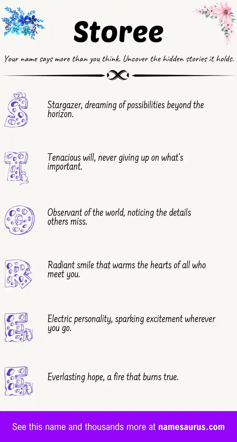 Acrostic poem about Storee.