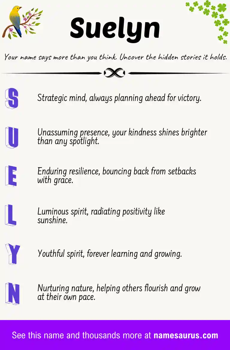 Acrostic poem about Suelyn.