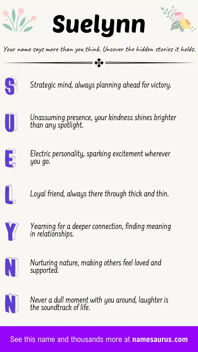 Acrostic poem about Suelynn.