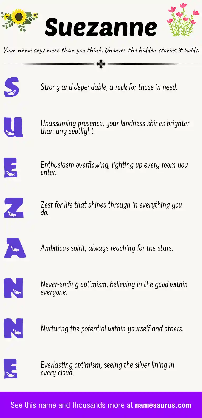 Acrostic poem about Suezanne.