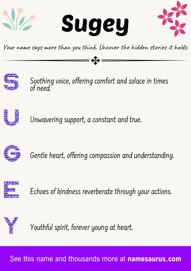 Acrostic poem about Sugey.
