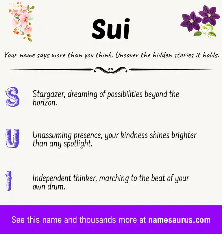 Acrostic poem about Sui.