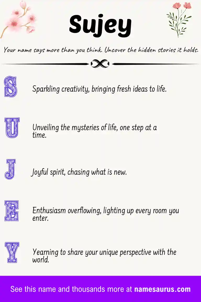 Acrostic poem about Sujey.