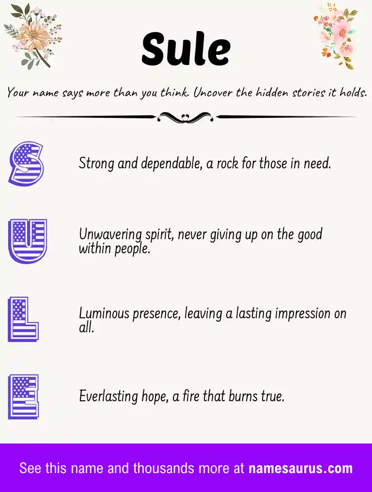 Acrostic poem about Sule.