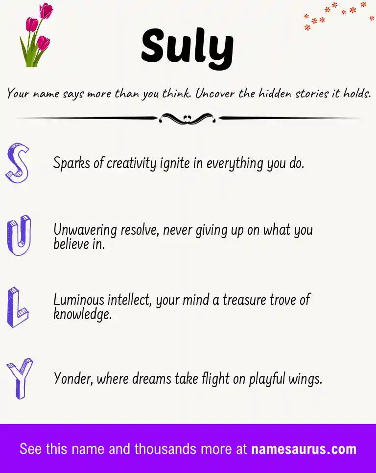 Acrostic poem about Suly.