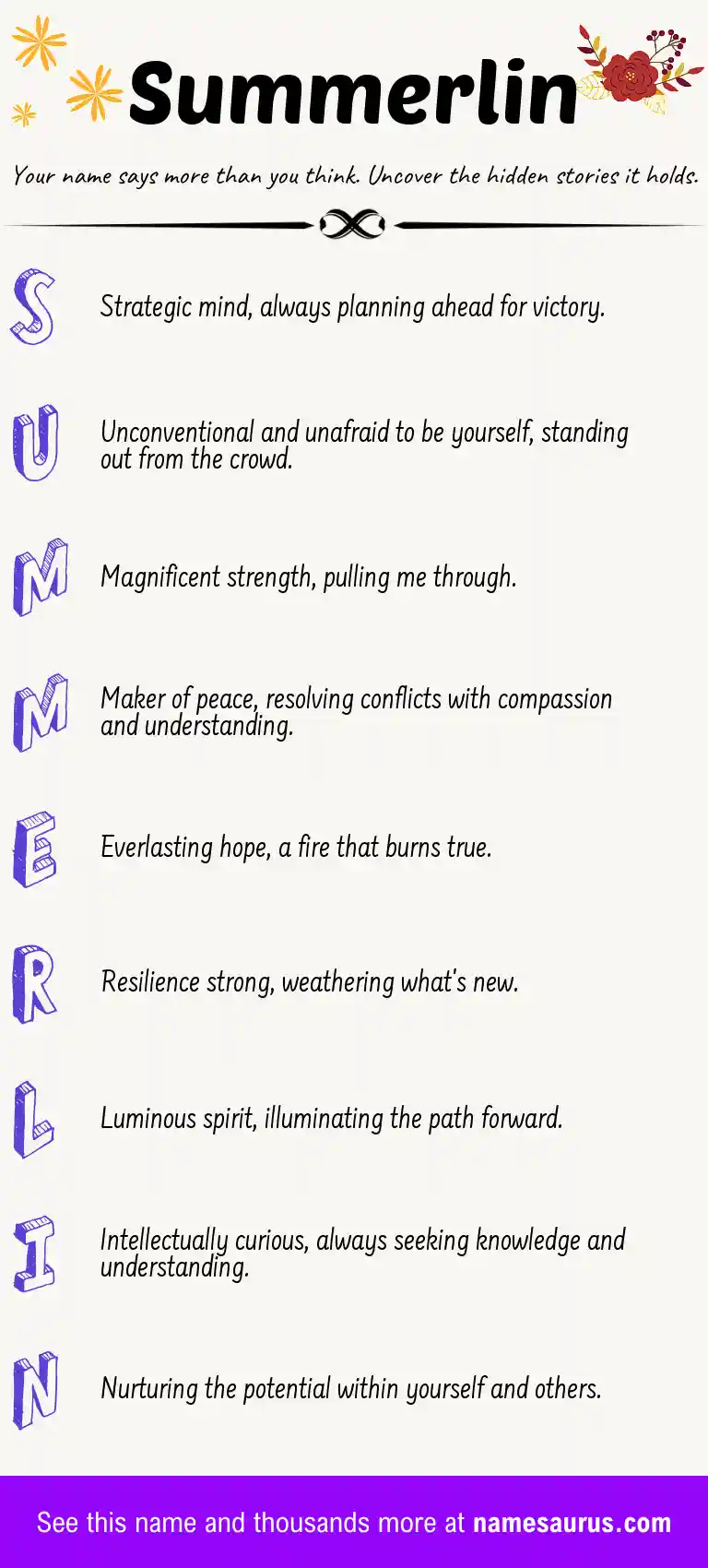 Acrostic poem about Summerlin.