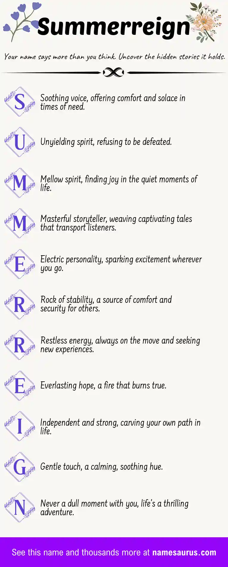 Acrostic poem about Summerreign.