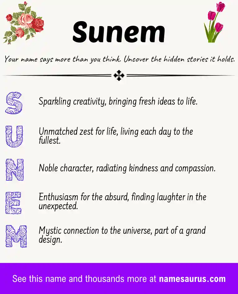 Acrostic poem about Sunem.