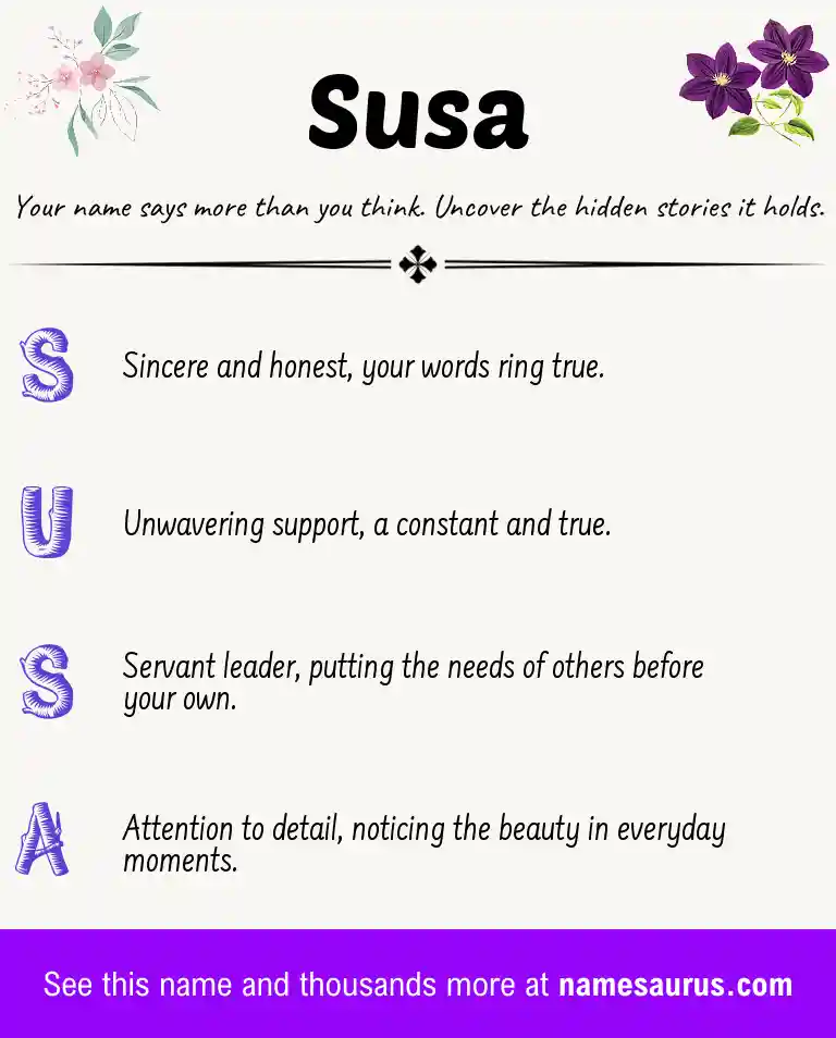 Acrostic poem about Susa.