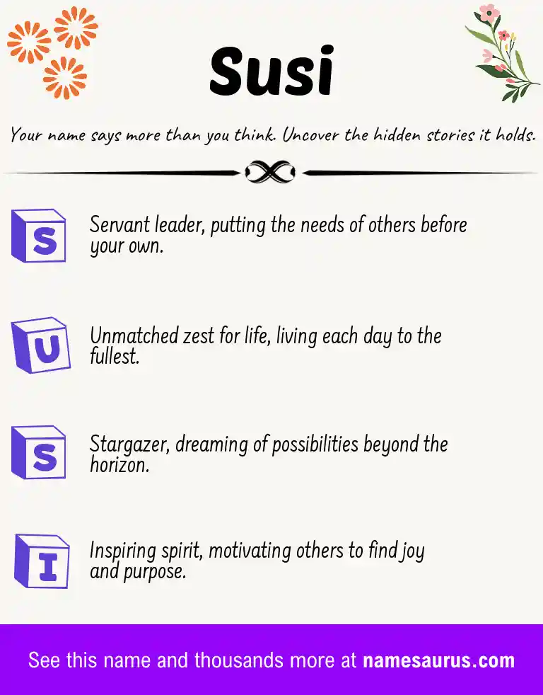 Acrostic poem about Susi.