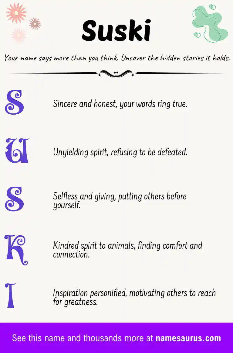 Acrostic poem about Suski.
