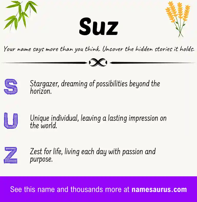 Acrostic poem about Suz.