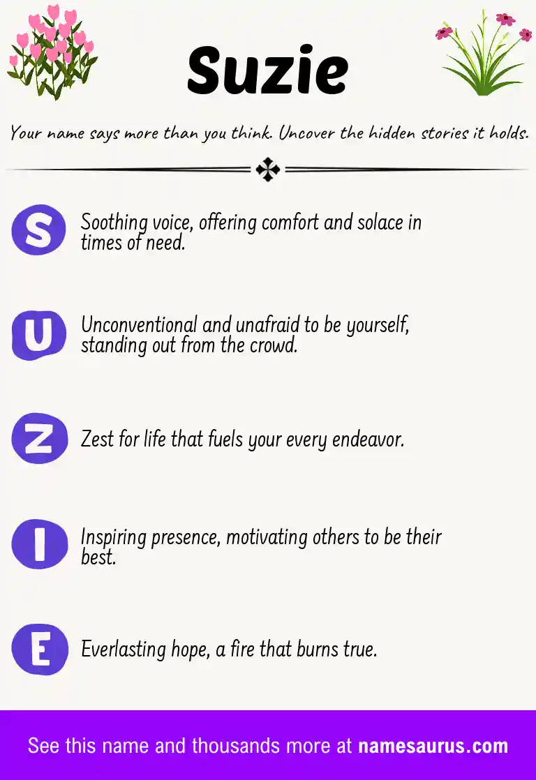 Acrostic poem about Suzie.