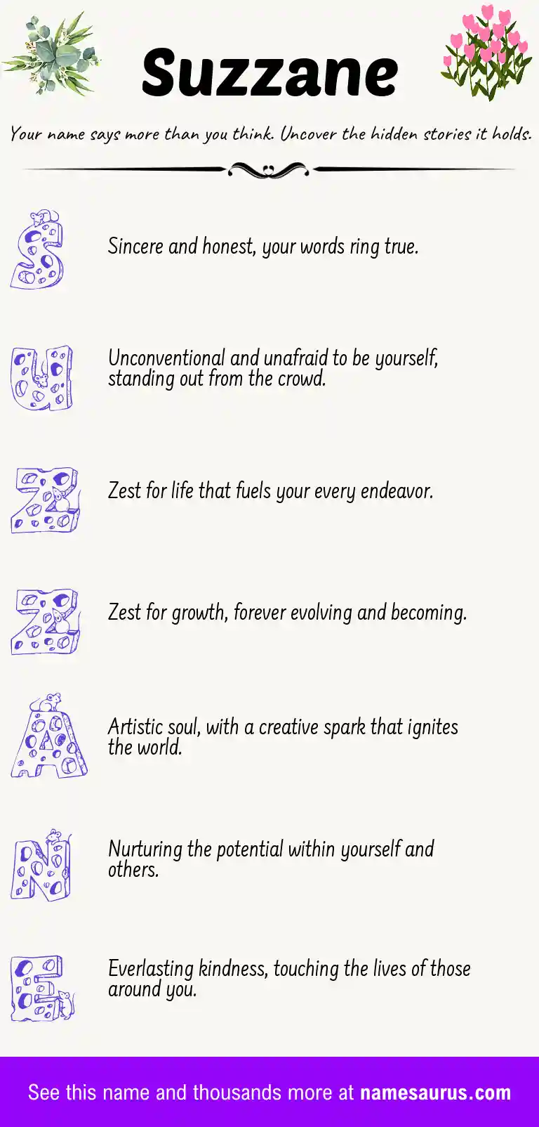 Acrostic poem about Suzzane.