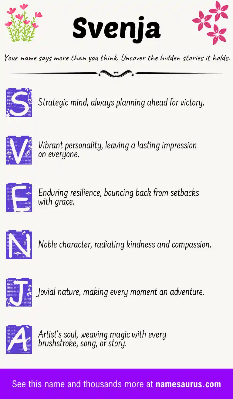 Acrostic poem about Svenja.