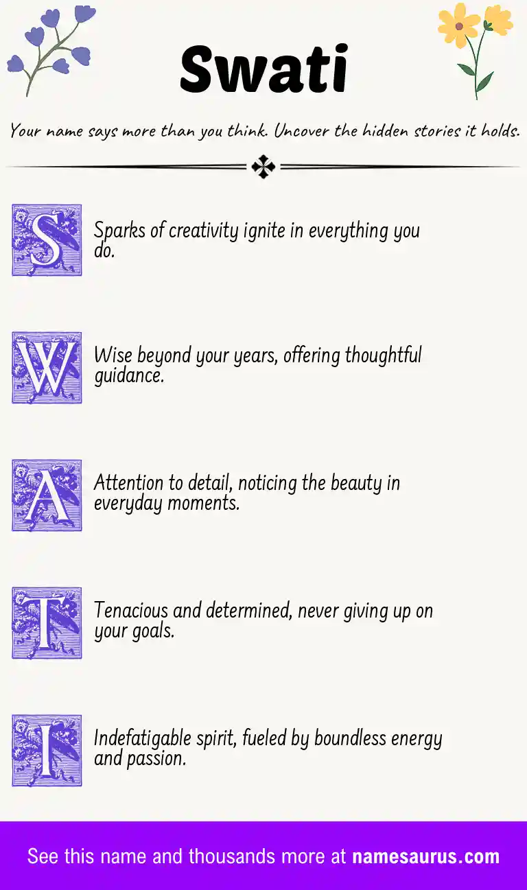Acrostic poem about Swati.