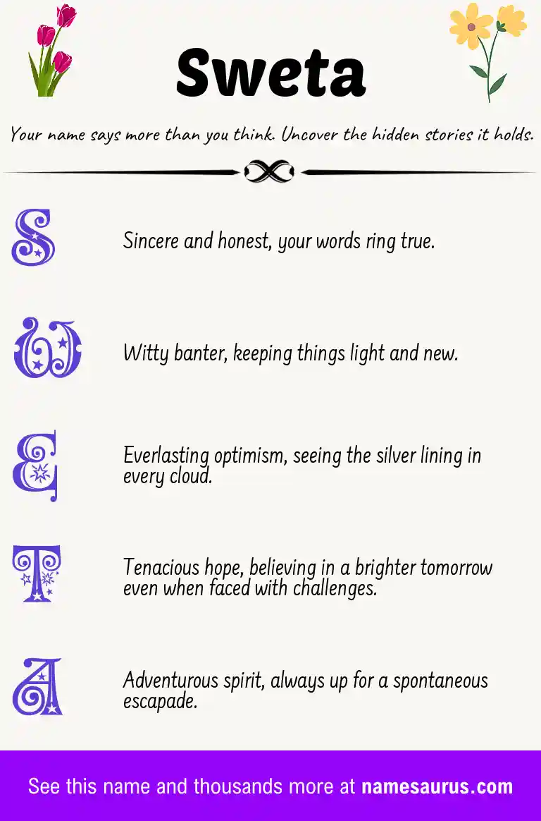 Acrostic poem about Sweta.