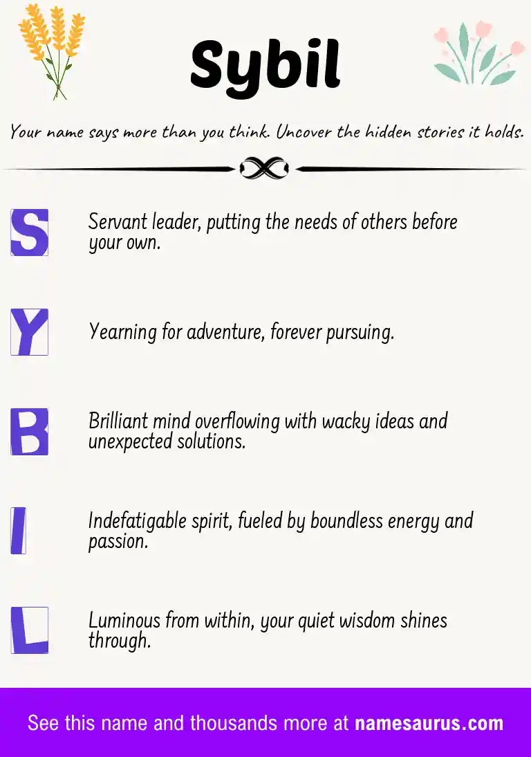 Acrostic poem about Sybil.