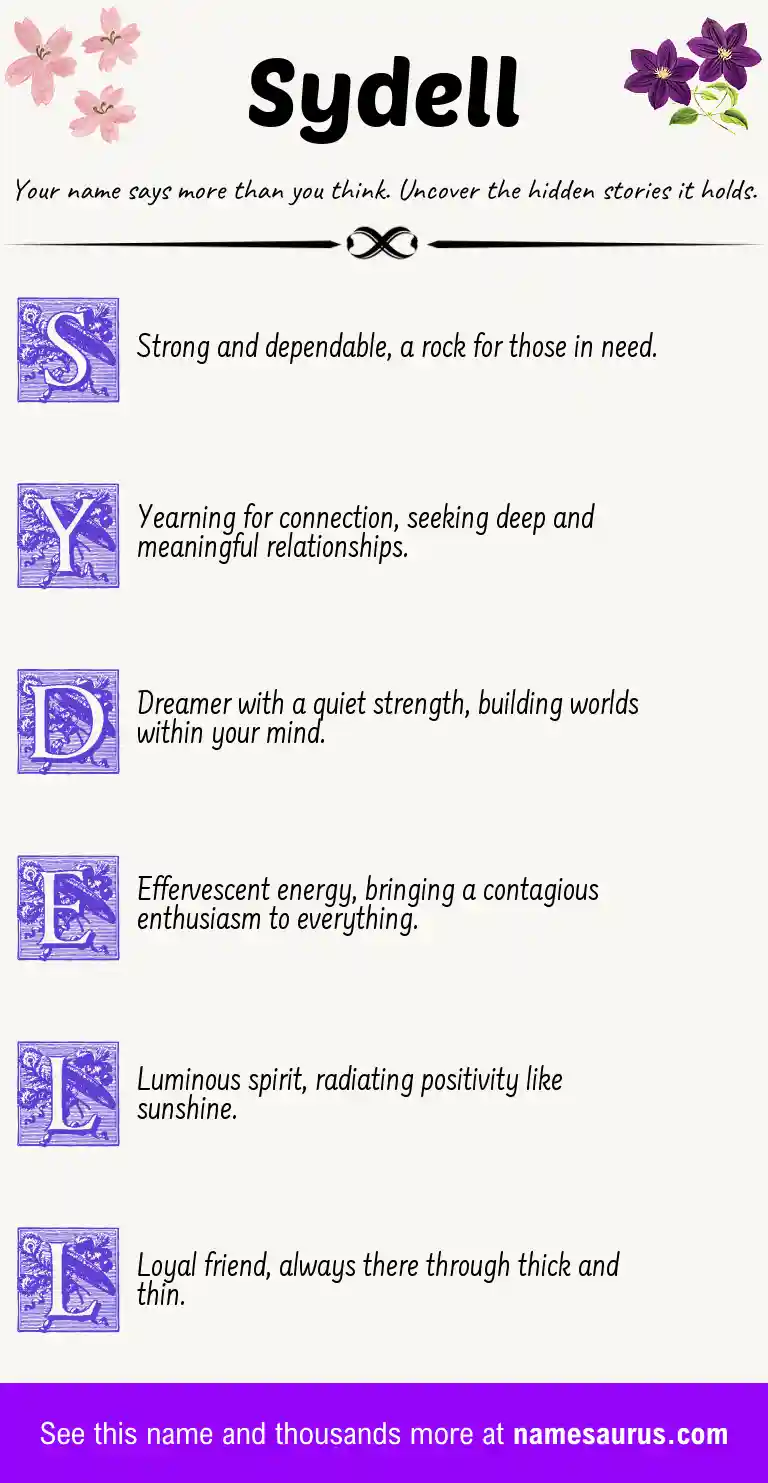 Acrostic poem about Sydell.