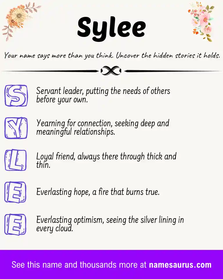 Acrostic poem about Sylee.