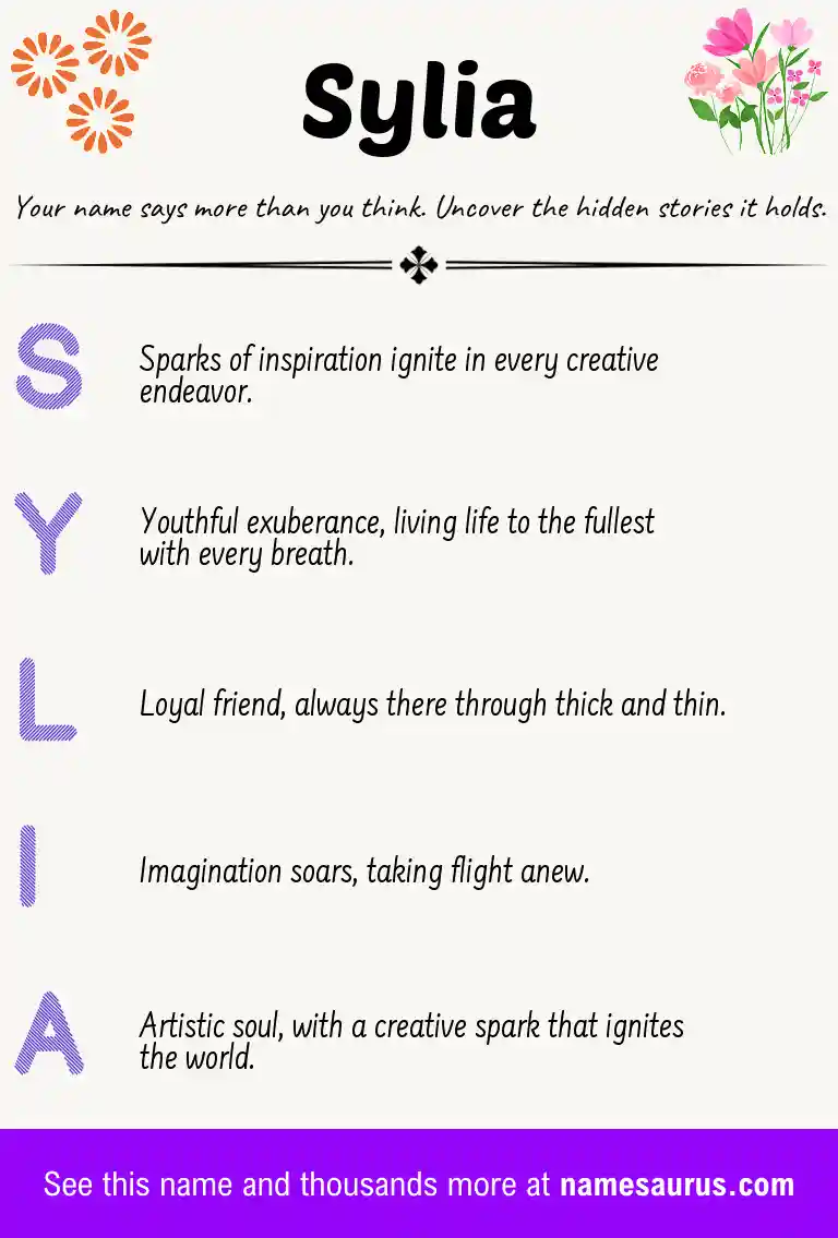 Acrostic poem about Sylia.