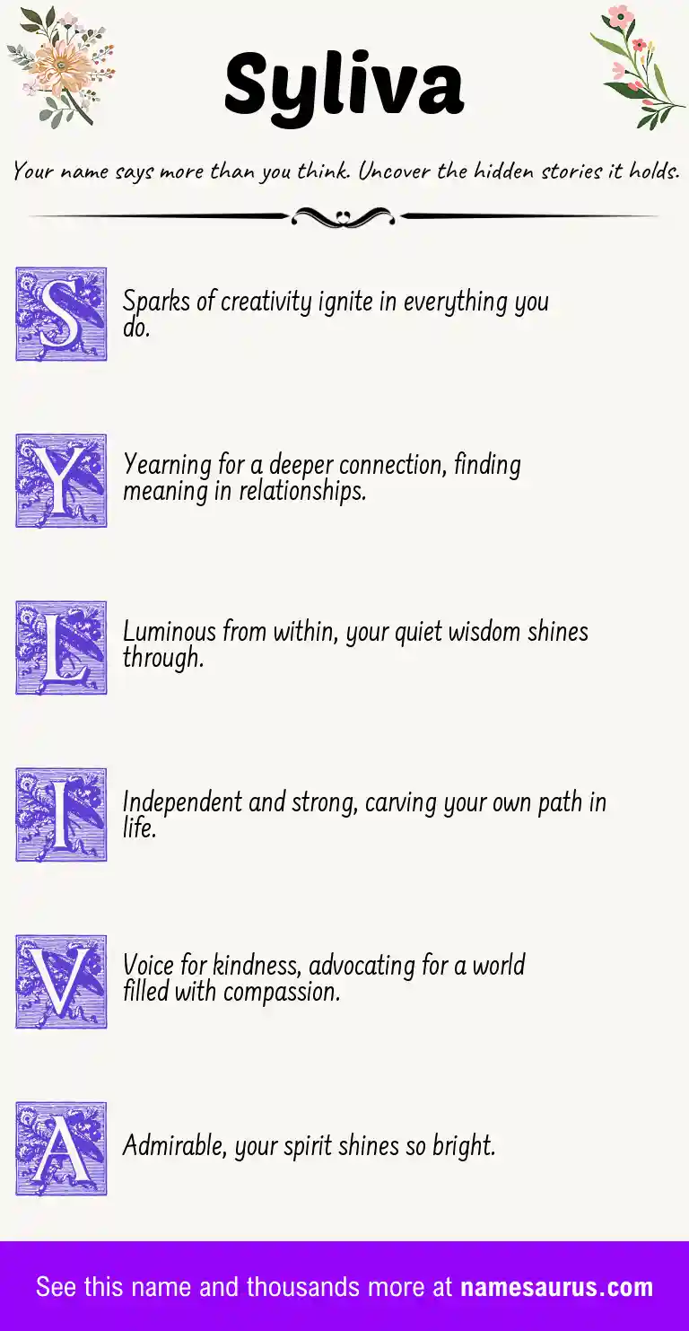 Acrostic poem about Syliva.