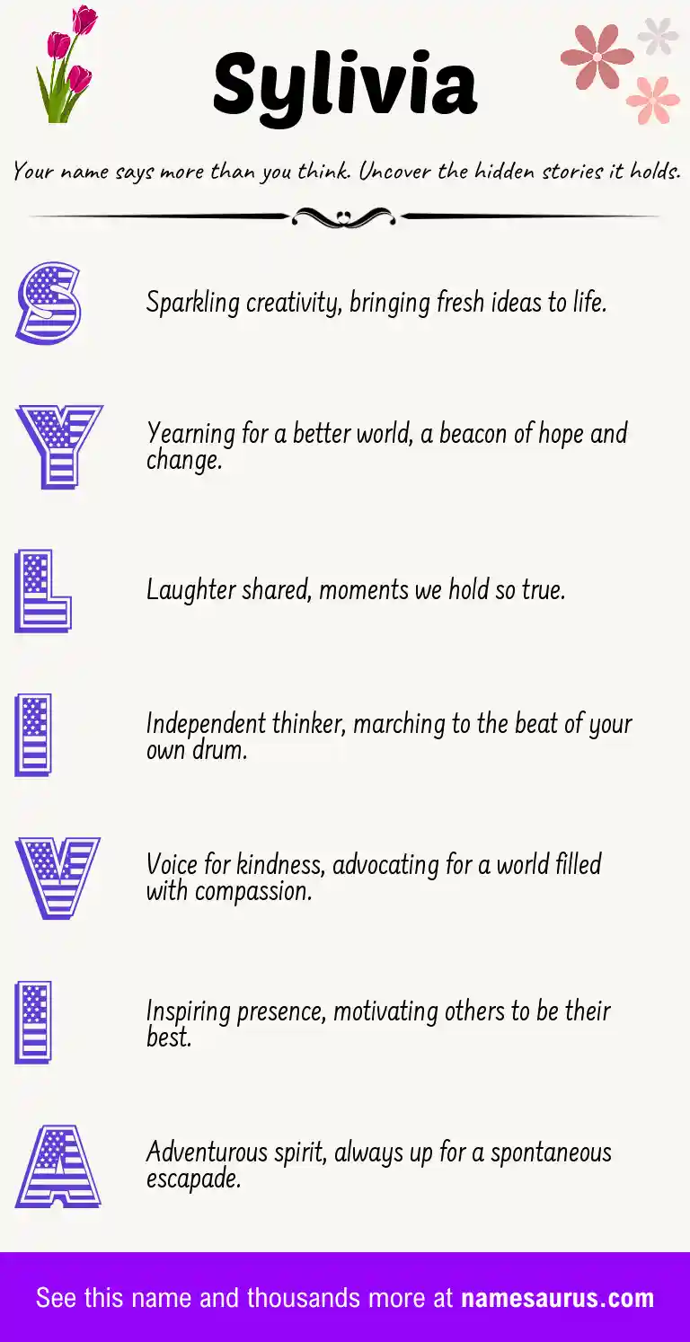 Acrostic poem about Sylivia.