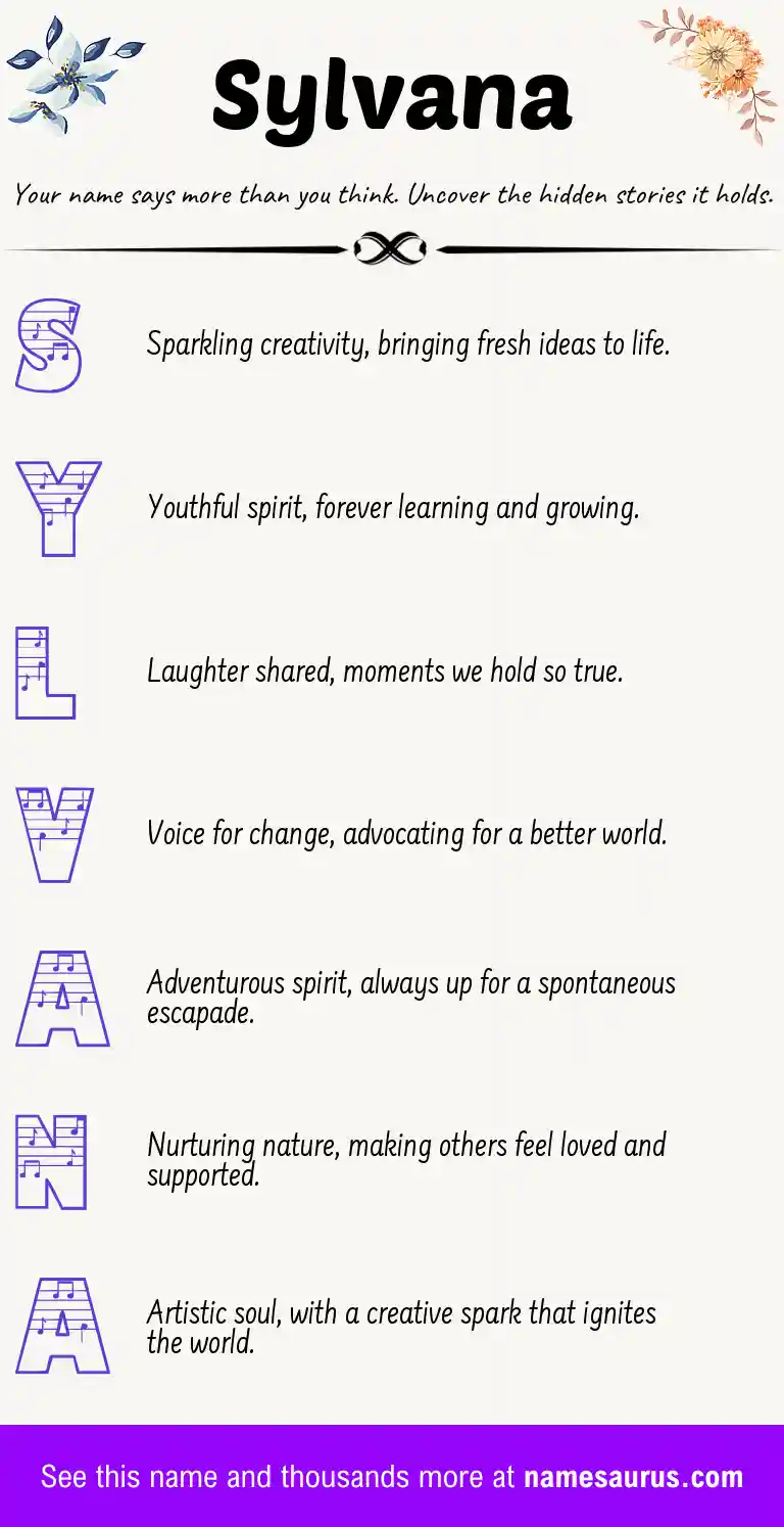 Acrostic poem about Sylvana.
