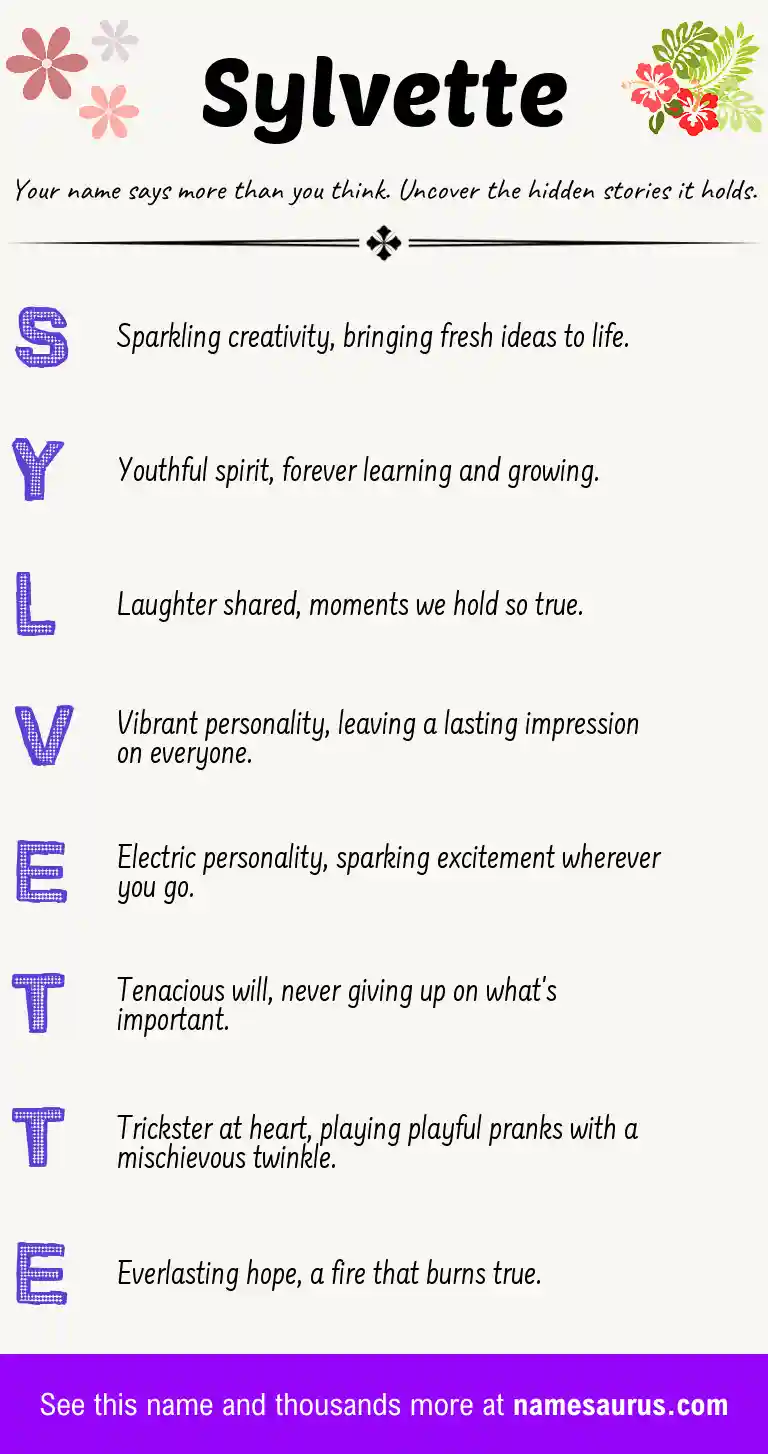 Acrostic poem about Sylvette.