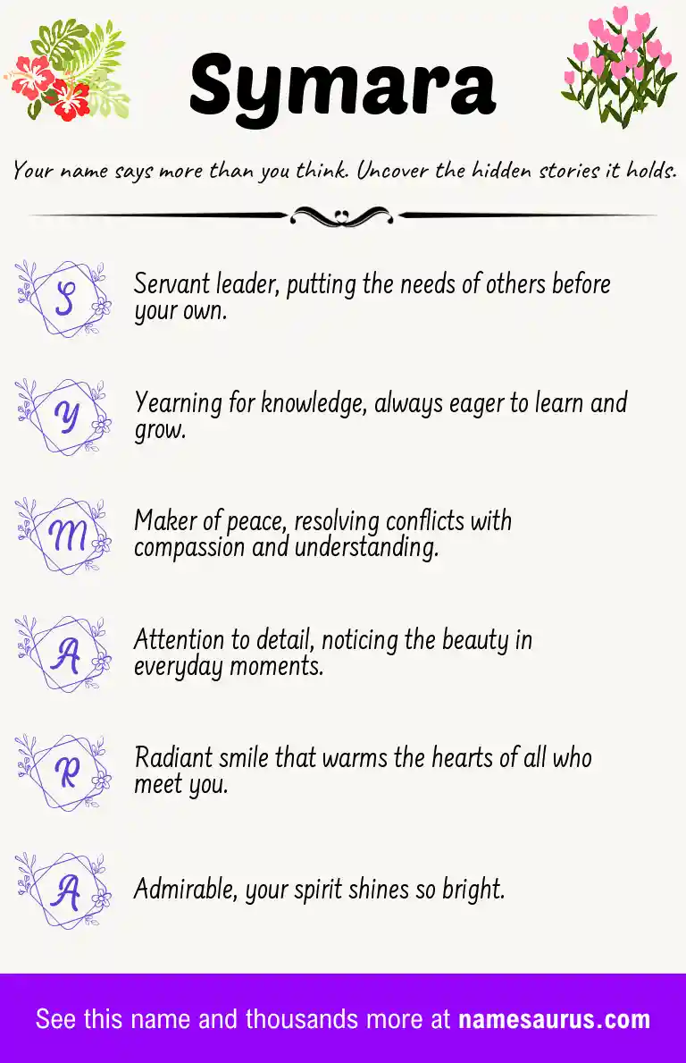 Acrostic poem about Symara.