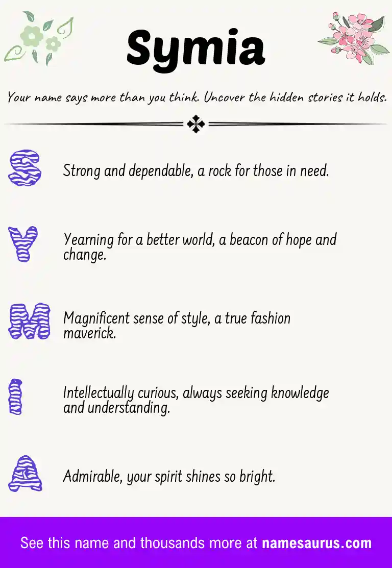Acrostic poem about Symia.