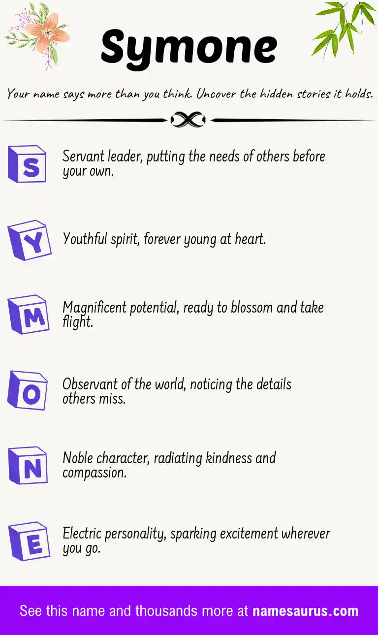 Acrostic poem about Symone.
