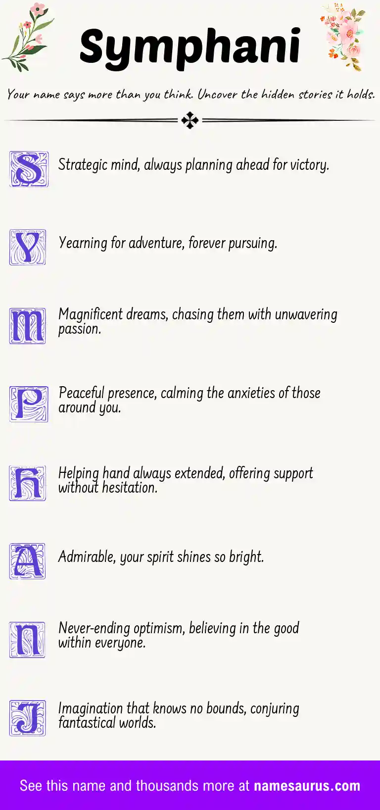 Acrostic poem about Symphani.