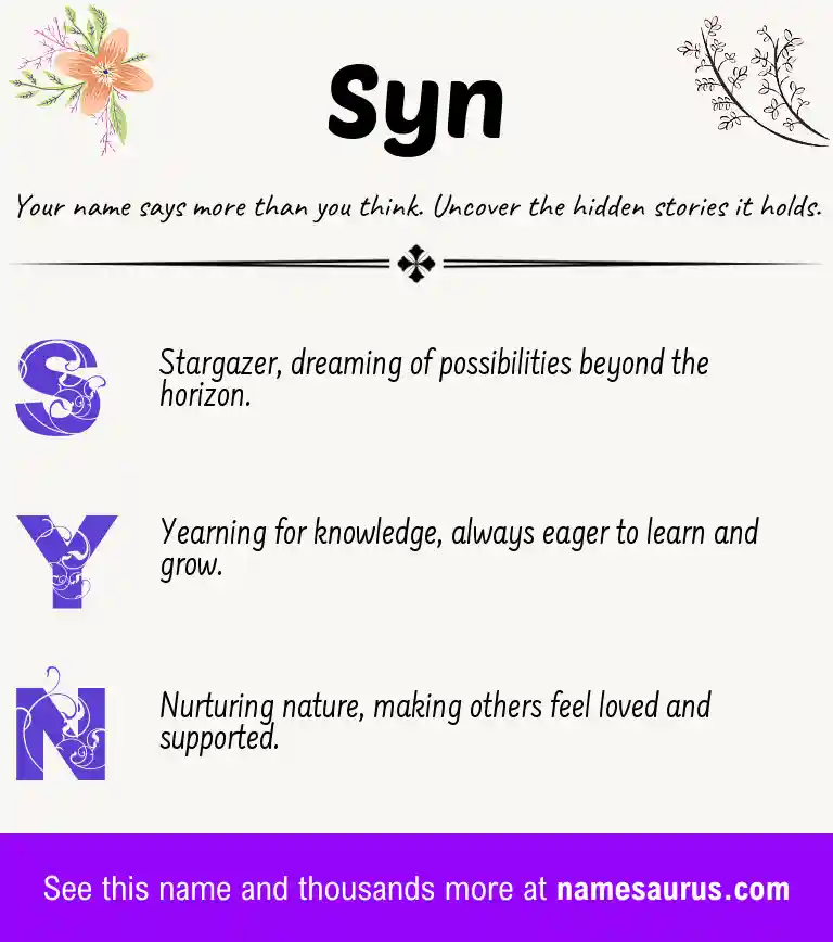 Acrostic poem about Syn.