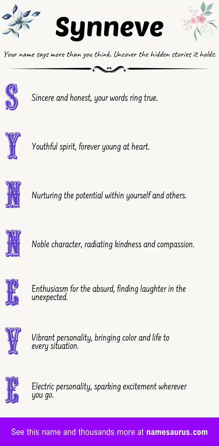 Acrostic poem about Synneve.