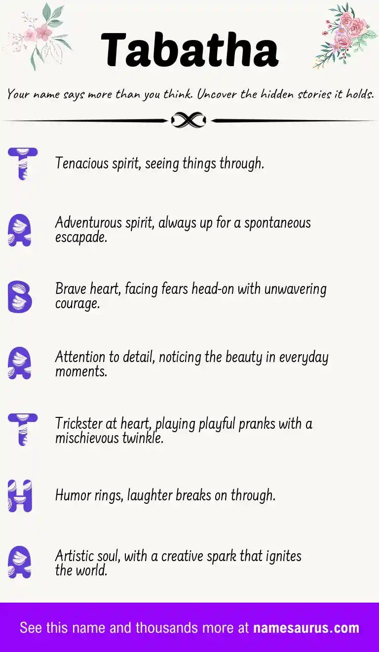 Acrostic poem about Tabatha.