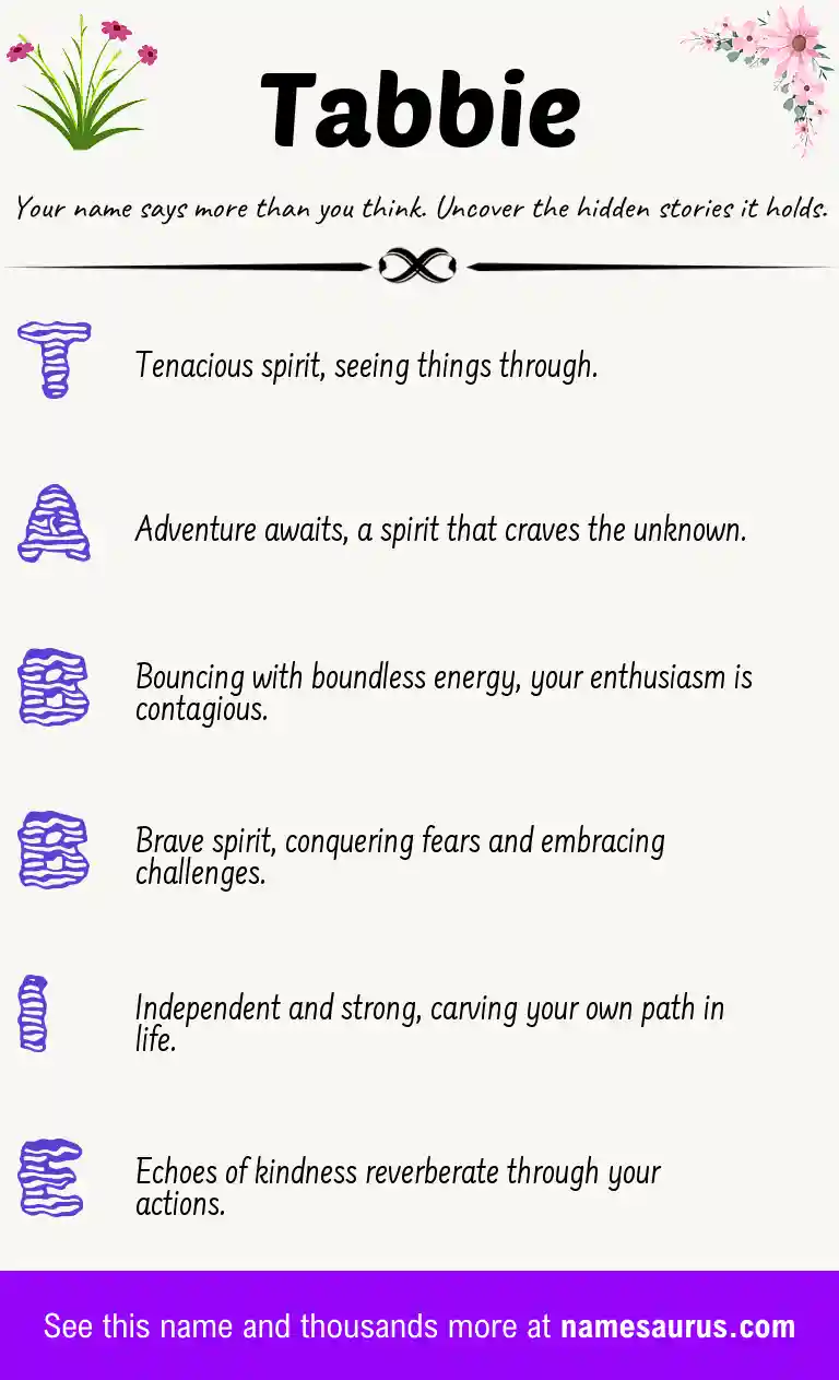 Acrostic poem about Tabbie.