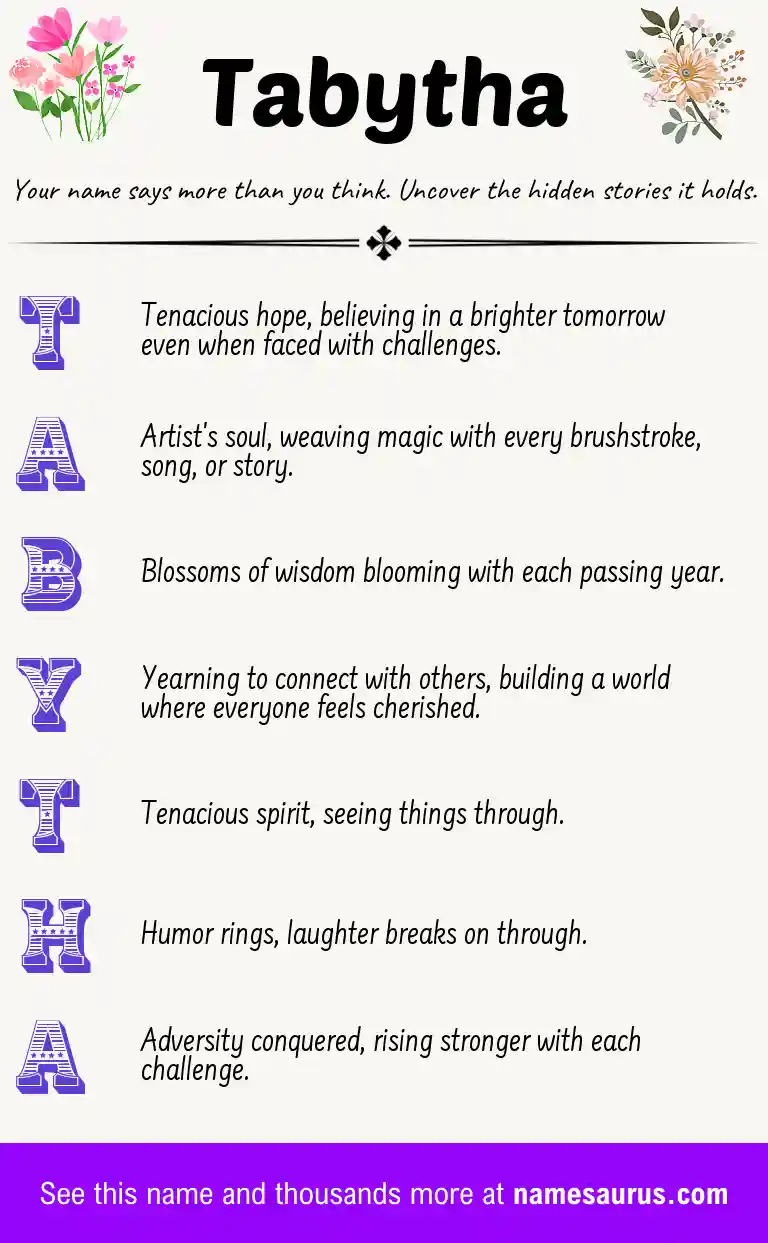 Acrostic poem about Tabytha.