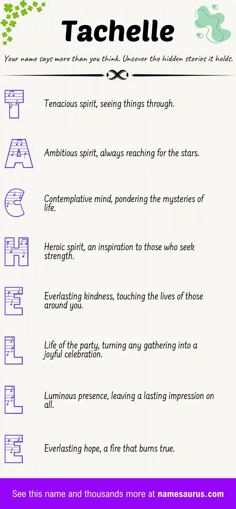 Acrostic poem about Tachelle.