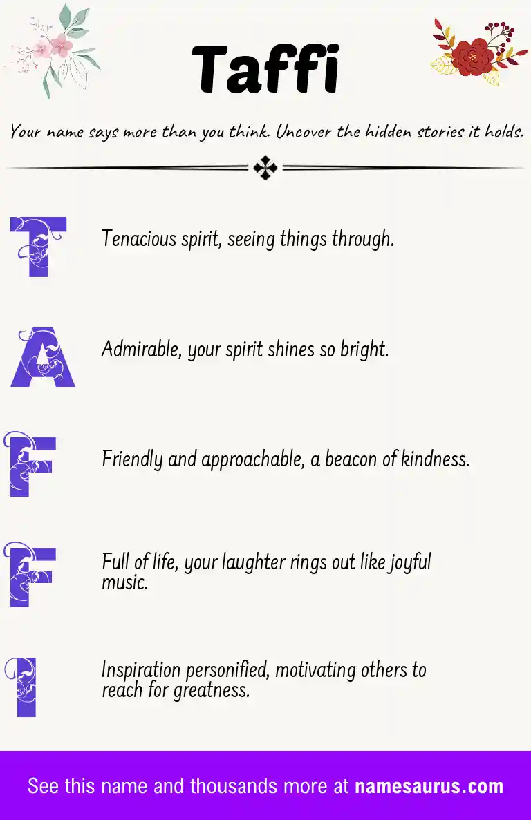 Acrostic poem about Taffi.