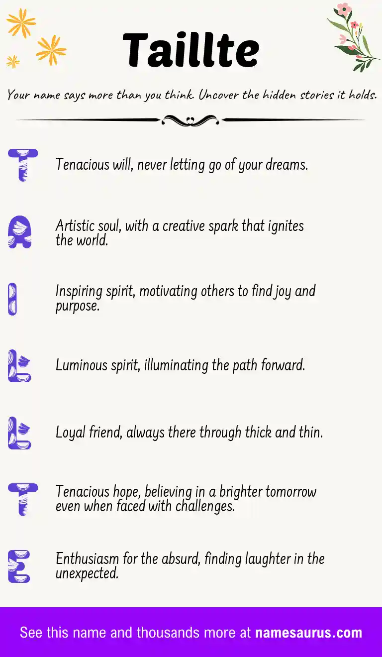Acrostic poem about Taillte.