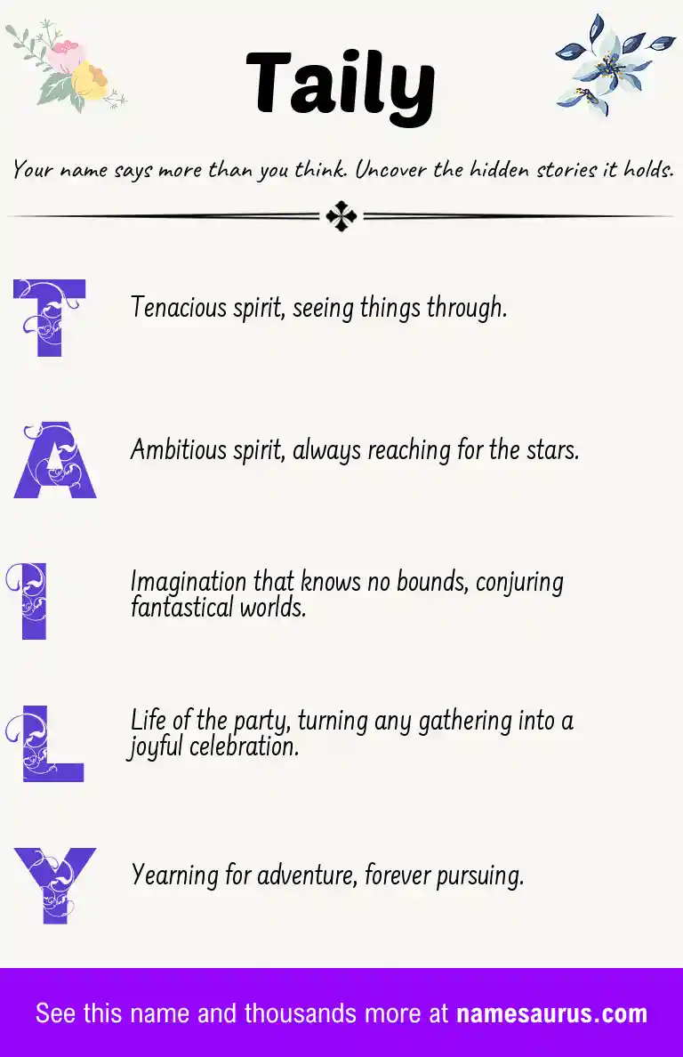 Acrostic poem about Taily.